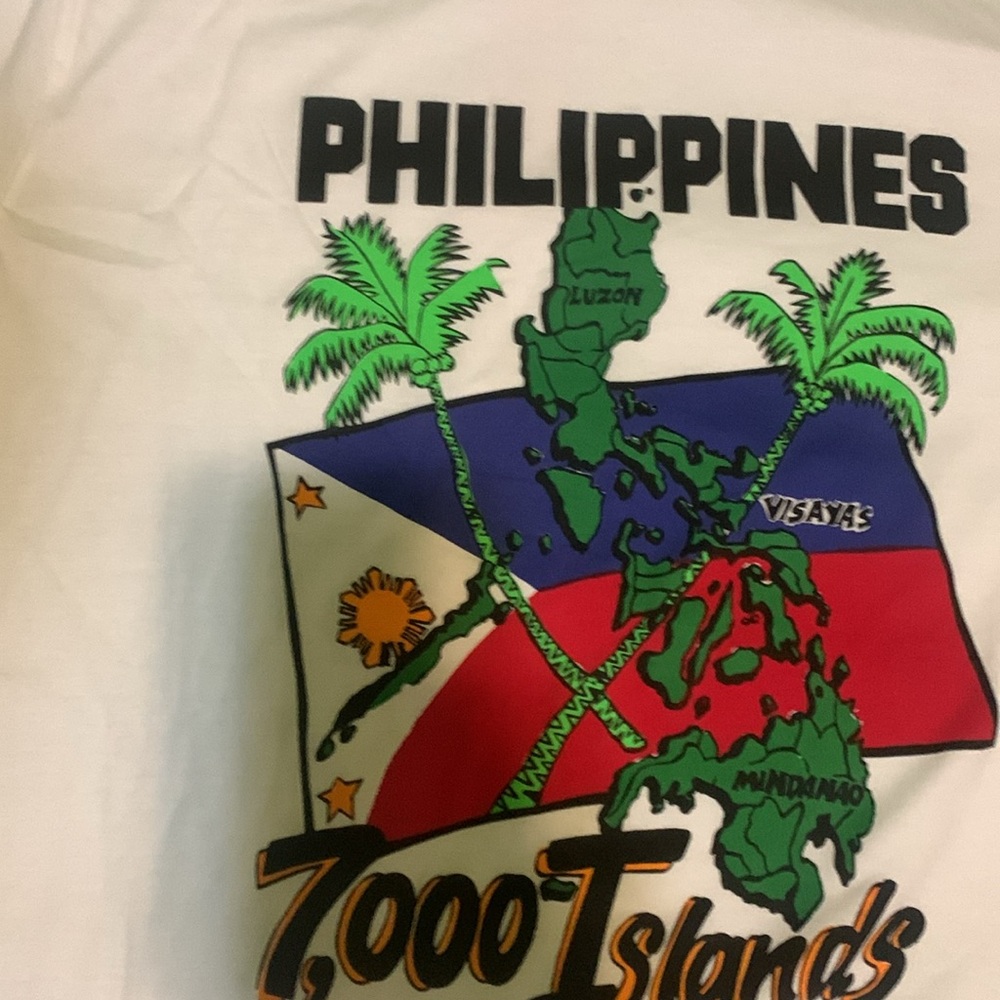 Vintage Justin Cariel Large white graphic PHILIPPINE ISLANDS T-shirt